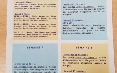 planning des activités familiales