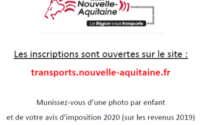 Inscriptions transports scolaires 2021-2022