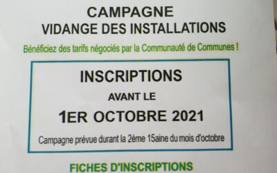 campagne vidange des installations