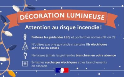Décorations lumineuses : attention au risque d’incendie!