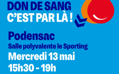 Don du sang à Podensac – 13.05.26